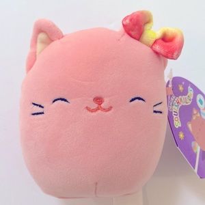 NWT Squishmallows FTM 4” Spring Easter Wilka the Pink Cat